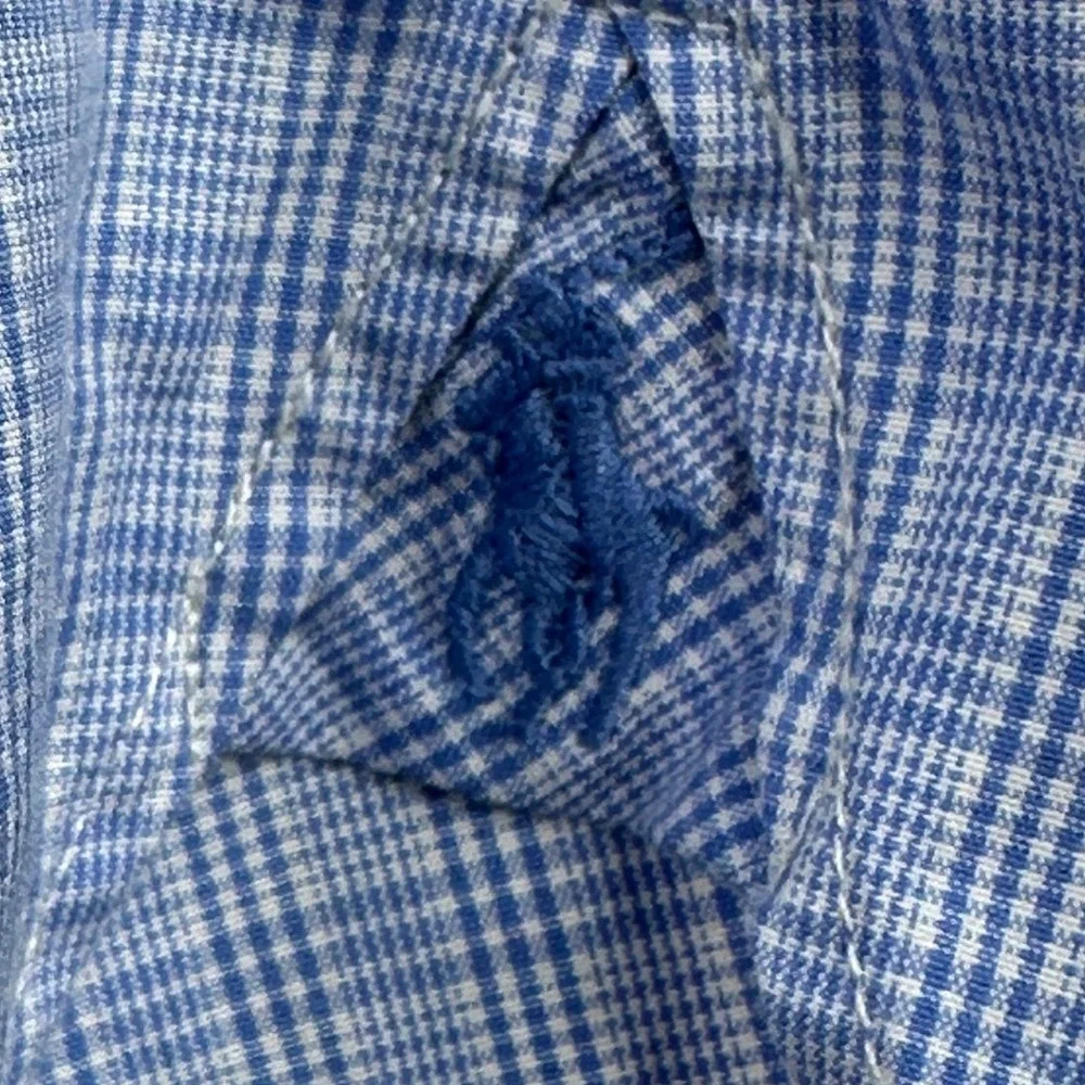 Polo Ralph Lauren Easy Care Plaid Long Sleeve Button Up Shirt size 16 Blue/White